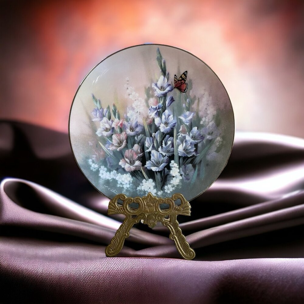 Knowles Ruby Elegance Plate 1991 Tan Chun Chiu Floral Butterfly LE COA